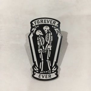 Forever Ever Skeleton Enamel Pin
